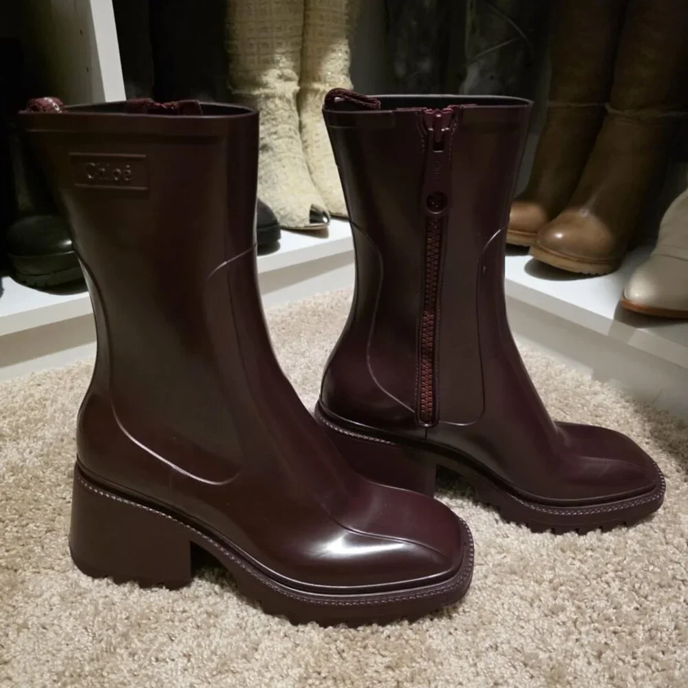 Chloé Rubber Rain Boots -  IT 40 - Picture 4 of 8